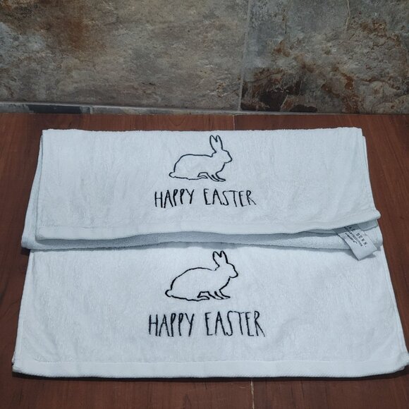 Rae Dunn Artisan Collection by Magenta Easter Kitchen Towels Set of 2 - Picture 4 of 10